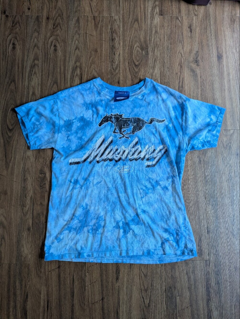 Ford x Forever 21 Blue Ford Mustang Tee Sz S